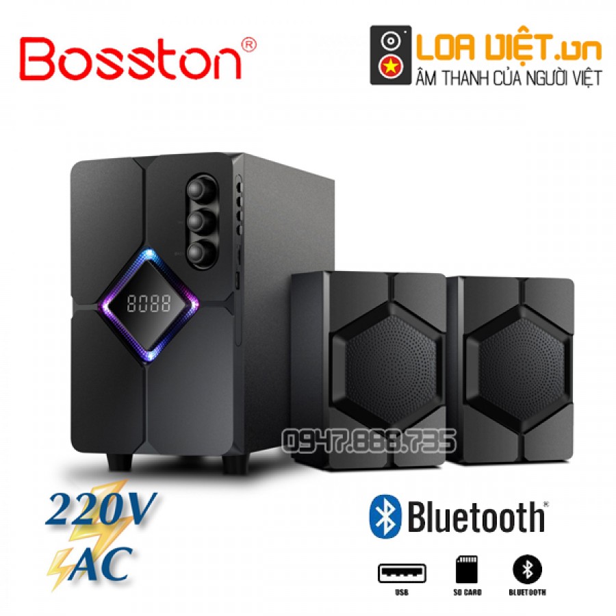 Loa Bosston Bluetooth T1800-BT 2.1 Đèn Led RGB